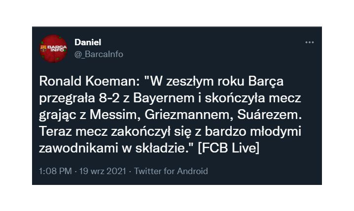 Koeman porównał ostatni mecz z Bayernem do pamiętnego 2-8! :D